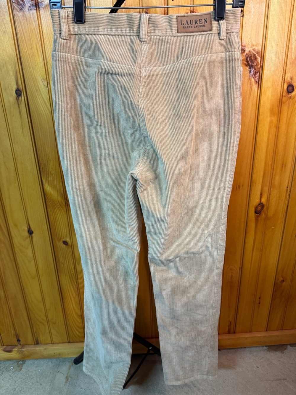 Lauren Ralph Lauren Women's Straight Leg Corduroy Pants in Camel - Picture 5 of 6